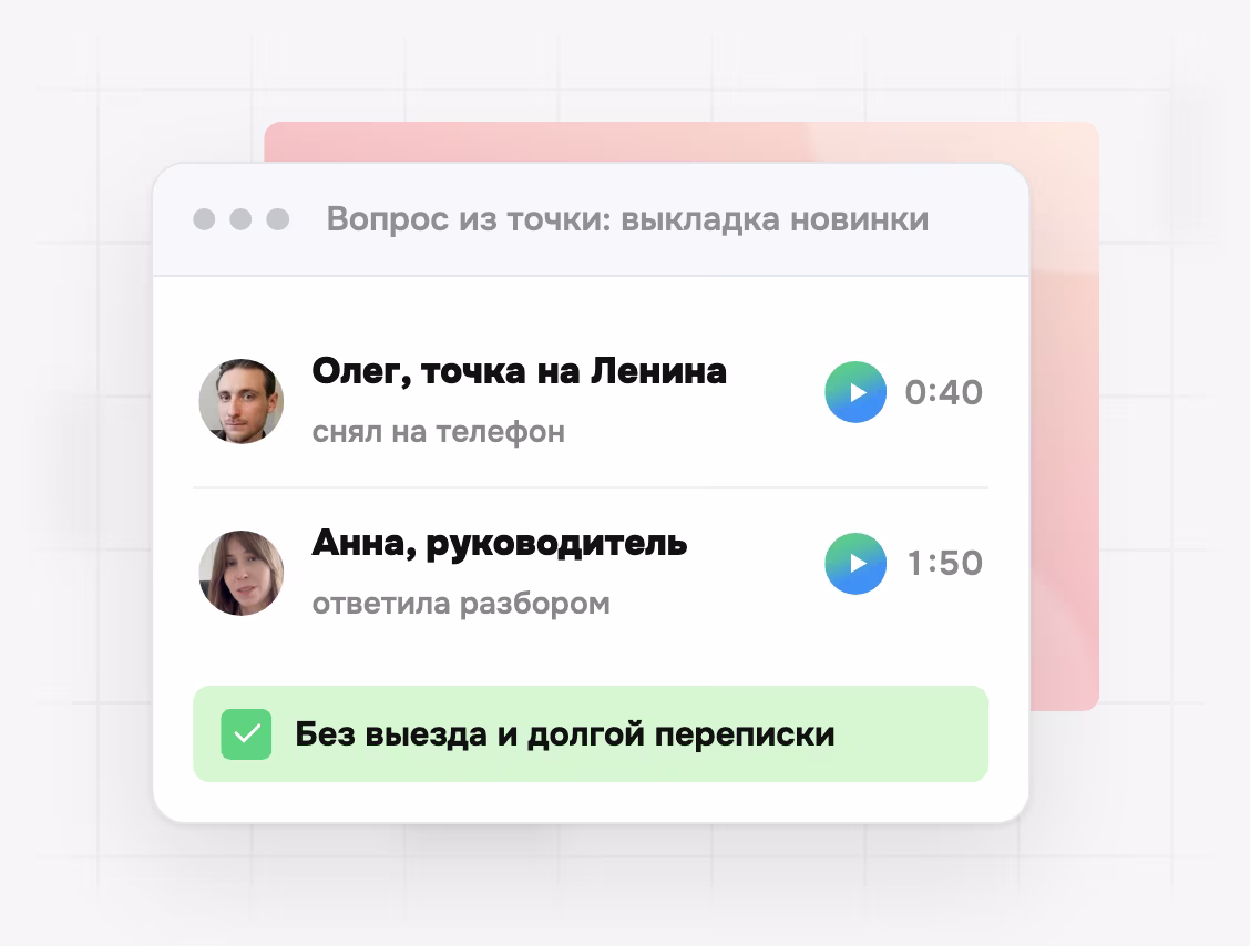 Видео из торговой точки и ответ руководителя с разбором
